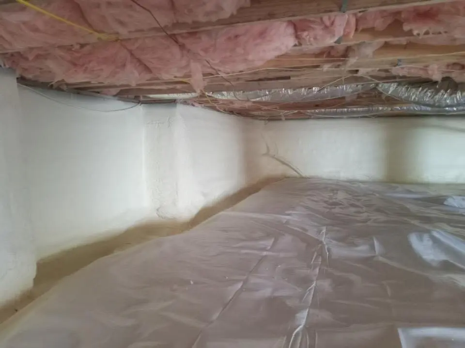 Crawl space encapsulation with closed-cell spray foam for Roof Maintenance in Schofield Barracks